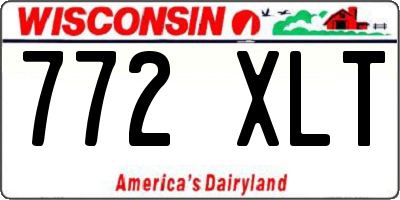 WI license plate 772XLT