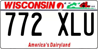 WI license plate 772XLU