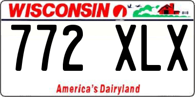 WI license plate 772XLX