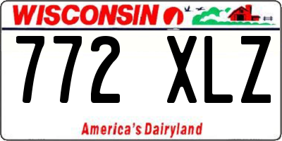 WI license plate 772XLZ