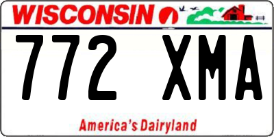 WI license plate 772XMA