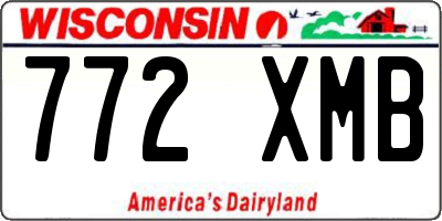WI license plate 772XMB