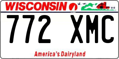 WI license plate 772XMC
