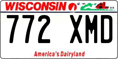 WI license plate 772XMD