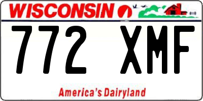 WI license plate 772XMF