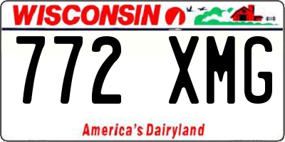 WI license plate 772XMG