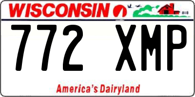 WI license plate 772XMP
