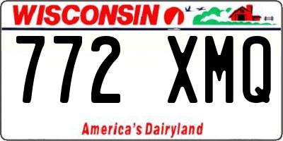WI license plate 772XMQ