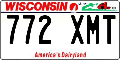 WI license plate 772XMT