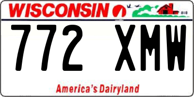 WI license plate 772XMW