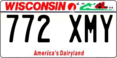 WI license plate 772XMY