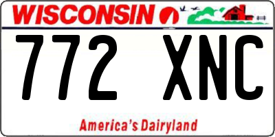 WI license plate 772XNC