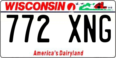 WI license plate 772XNG