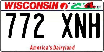 WI license plate 772XNH