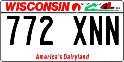 WI license plate 772XNN