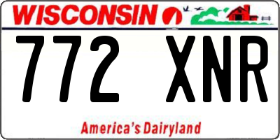 WI license plate 772XNR
