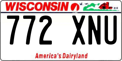 WI license plate 772XNU
