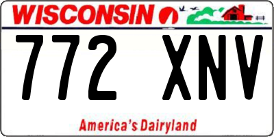 WI license plate 772XNV