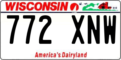 WI license plate 772XNW