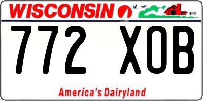 WI license plate 772XOB