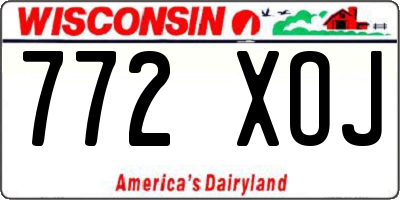 WI license plate 772XOJ