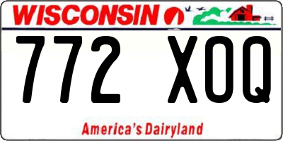 WI license plate 772XOQ