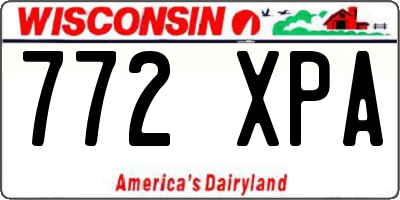 WI license plate 772XPA