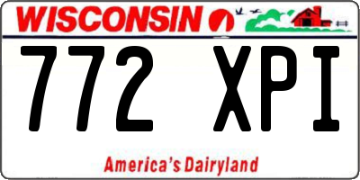 WI license plate 772XPI