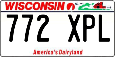 WI license plate 772XPL