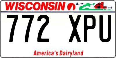 WI license plate 772XPU