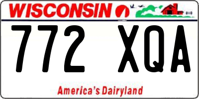 WI license plate 772XQA
