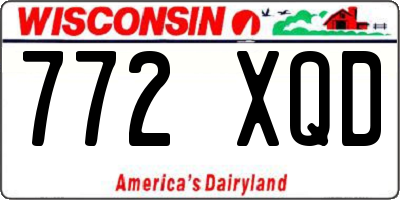 WI license plate 772XQD