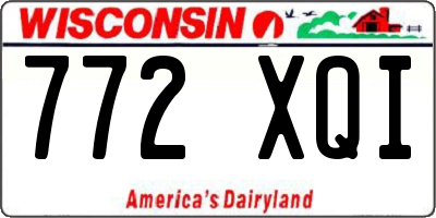 WI license plate 772XQI