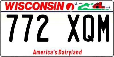 WI license plate 772XQM
