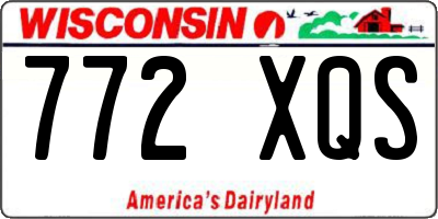 WI license plate 772XQS