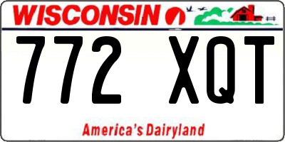 WI license plate 772XQT