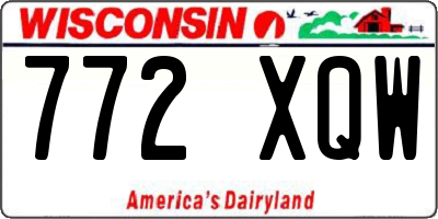 WI license plate 772XQW