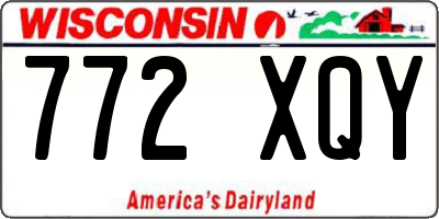 WI license plate 772XQY