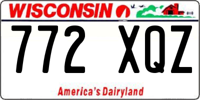 WI license plate 772XQZ
