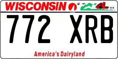 WI license plate 772XRB