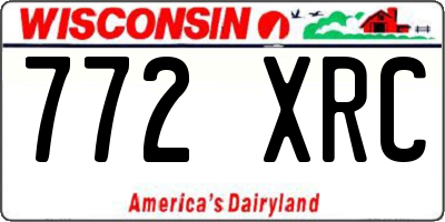 WI license plate 772XRC