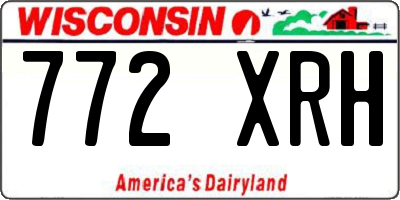 WI license plate 772XRH