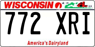 WI license plate 772XRI