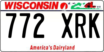 WI license plate 772XRK
