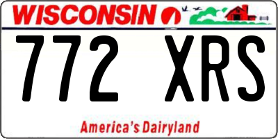 WI license plate 772XRS