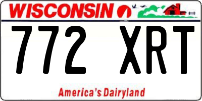 WI license plate 772XRT