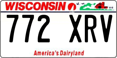 WI license plate 772XRV