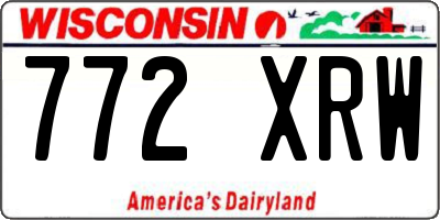 WI license plate 772XRW