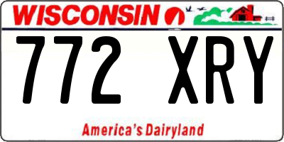 WI license plate 772XRY