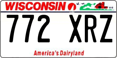 WI license plate 772XRZ